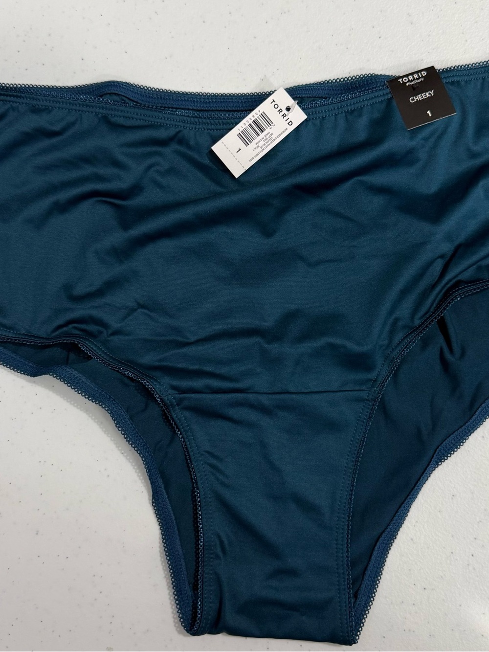 Torrid teal cheeky crisscross back panty- deep teal